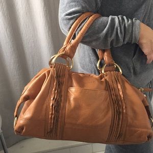 Tahari 100% leather satchel